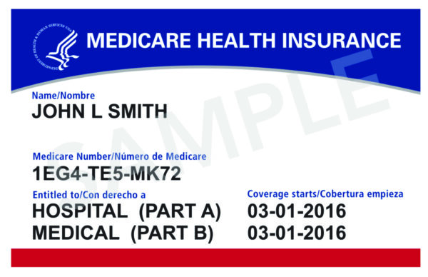 Sample of New Medicare card